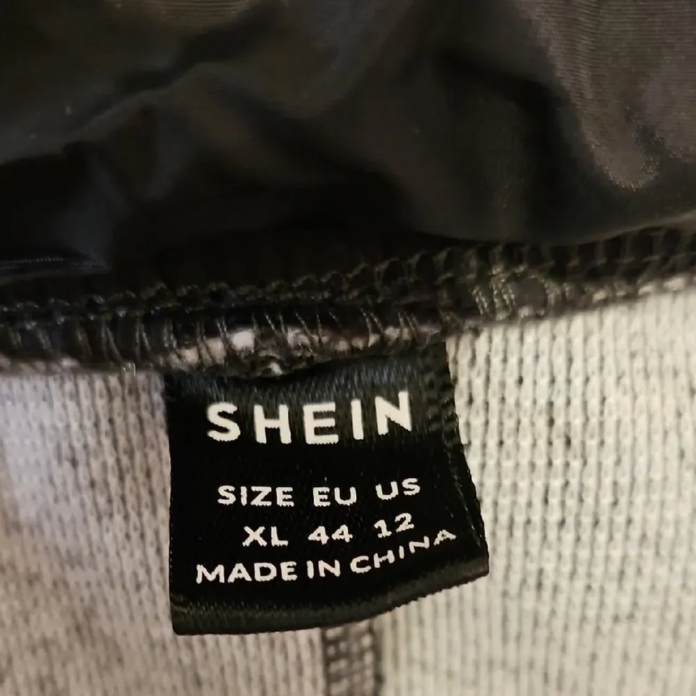 SHEIN Gray and Black Oversized Hooded Cape